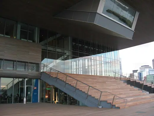 Photo 5: Interior · Tight shot of the underside of the front of the Institute of Contemporary Art in Boston, Massachusetts