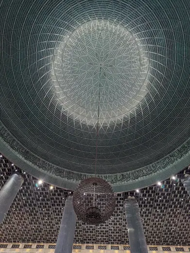 Photo 6: Interior · Dome and Chandelier Istiqlal Mosque Jakarta