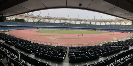 Photo 2: Exterior · A panoramic view of the Jawaharlal Nehru Stadium, New Delhi