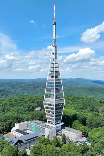 Photo 2: Exterior · South-southwest view of the Kamzík TV Tower in Bratislava