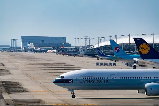 Photo 3: Exterior · Cathay Pacific Boeing 777 at Kansai International Airport