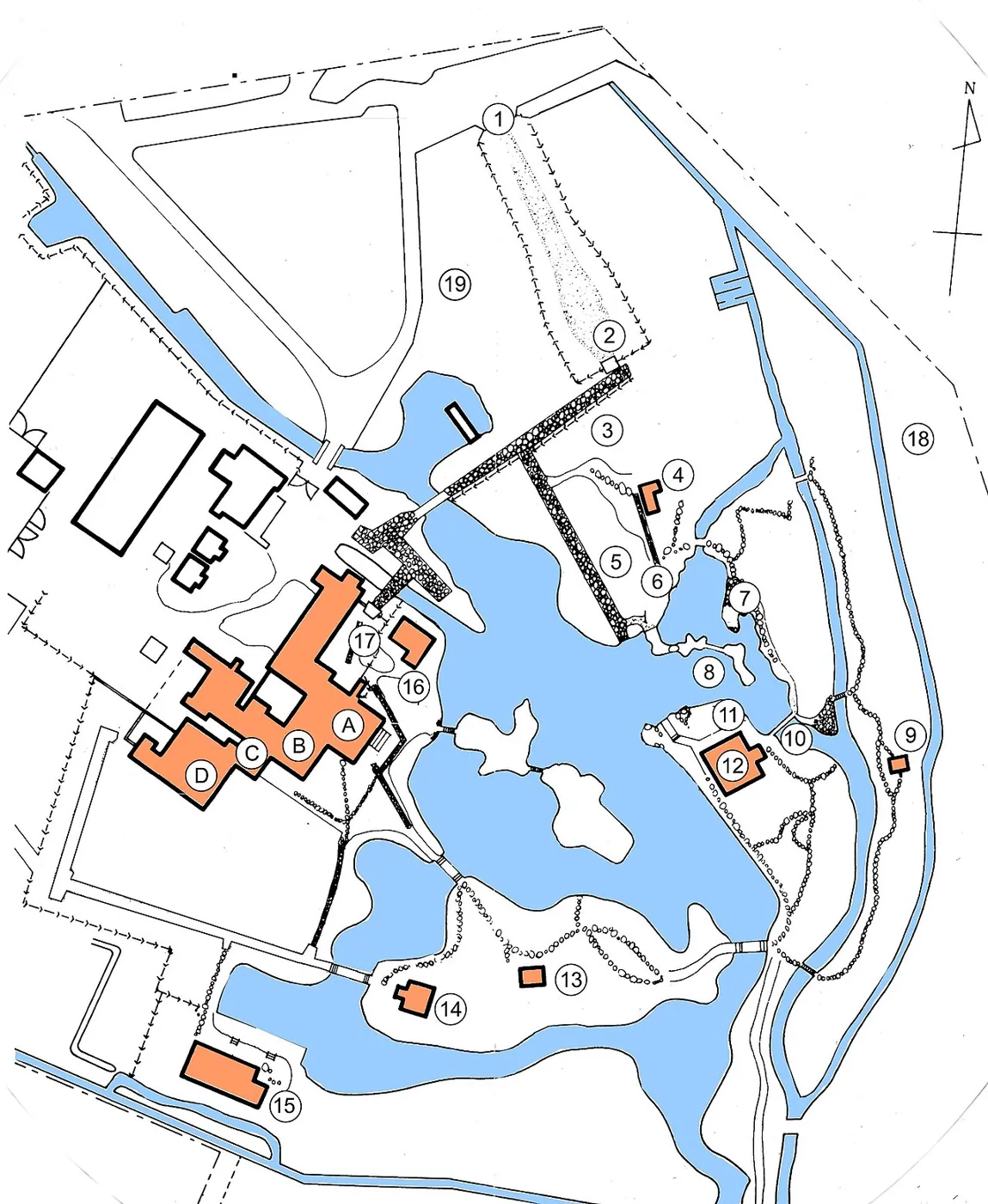 Katsura Imperial Villa: Drawing · Layout of Katsura Villa