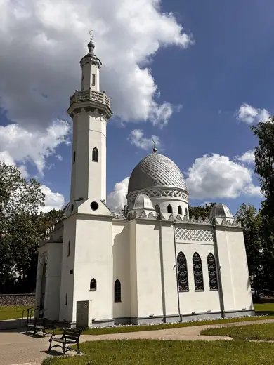 Photo 3: Exterior · The west facade of the 1930 mosque in the Lithuanian city of Kaunas