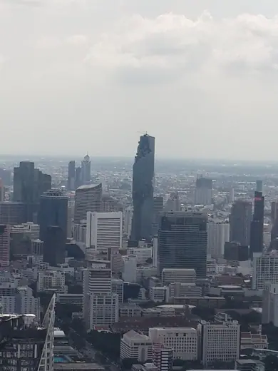 Photo 6: Context · MahaNakhon building in Bangkok, Thailand as seen from the 77th floor of Baiyoke Tower II