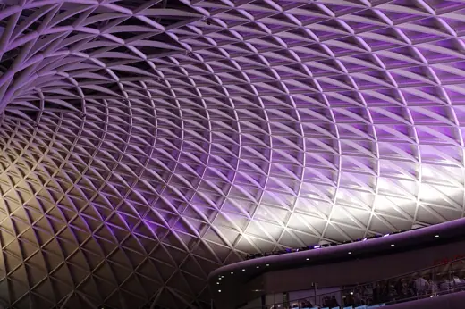 Photo 5: Interior · Interior of the new western concourse at London King's Cross - the roof at night, Kings Cross, Central London