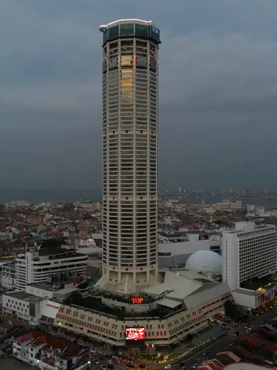 Photo 3: Exterior · Drone photo of Komtar in George Town, Penang, taken in February 2024