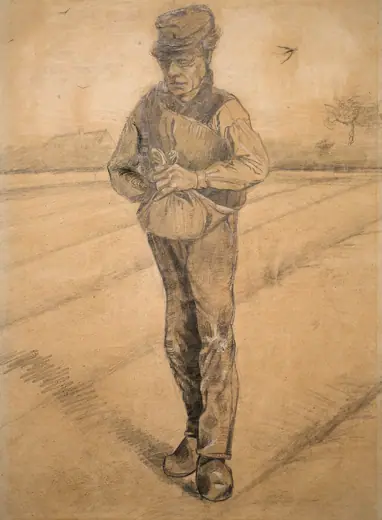 Photo 3: Exterior · The Sower - cardboard and Pencil - Vincent van Gogh