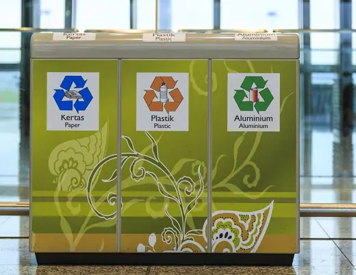 Photo 4: Interior · Kuala Lumpur, Malaysia: Garbage recycling bin at KL International Airport