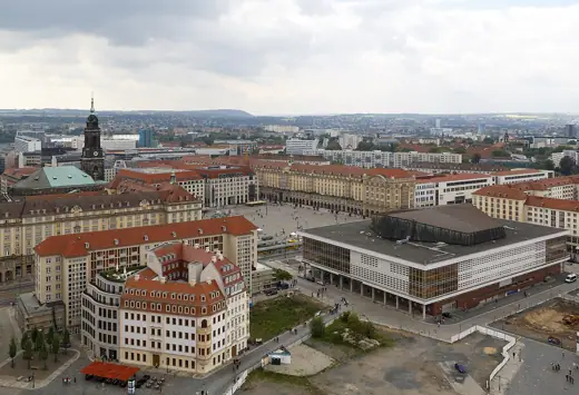Photo 2: Exterior · Dresden, Germany: View of Neumarkt, Kulturpalast and old town Dresden from Tower of Frauenkirche