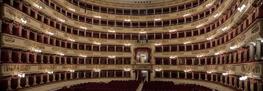 Photo 6: Interior · View from the stage into the auditorium
