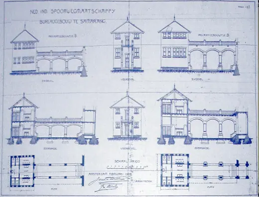 Photo 7: Drawing · Blueprints for Lawang Sewu