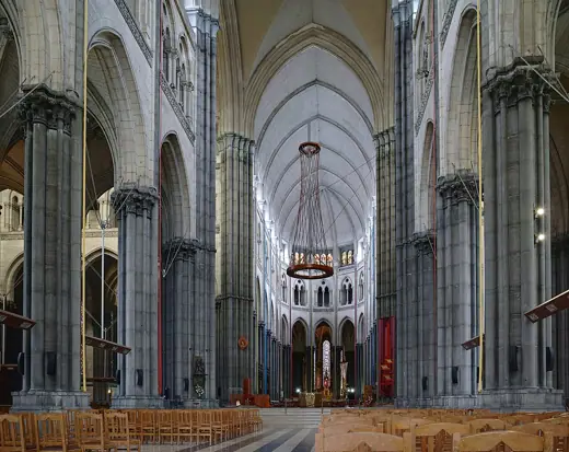 Photo 5: Interior · The choir of Notre-Dame de la Treille Cathedral seen from the nave