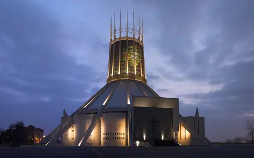 Photo 2: Exterior · Liverpool Metropolitan Cathedral at dusk