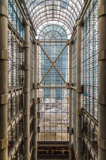 Photo 5: Interior · Looking straight ahead, "The Walkie-Talkie" ( 20 Fenchurch Street ) fills the view