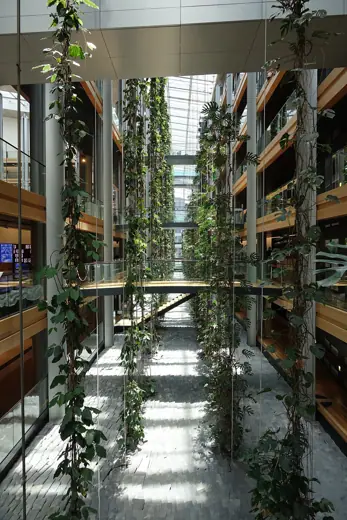 Photo 4: Interior · Interior corridor of the European Parliament in Strasbourg (Bas-Rhin, France)