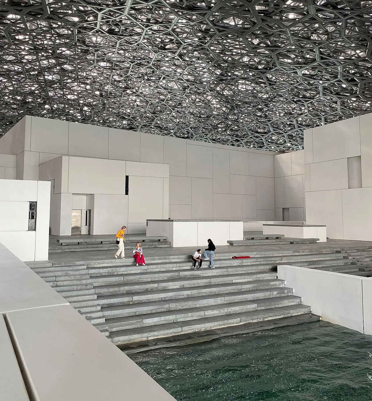 Louvre Abu Dhabi: Exterior · View under dome of Louvre Abu Dhabi