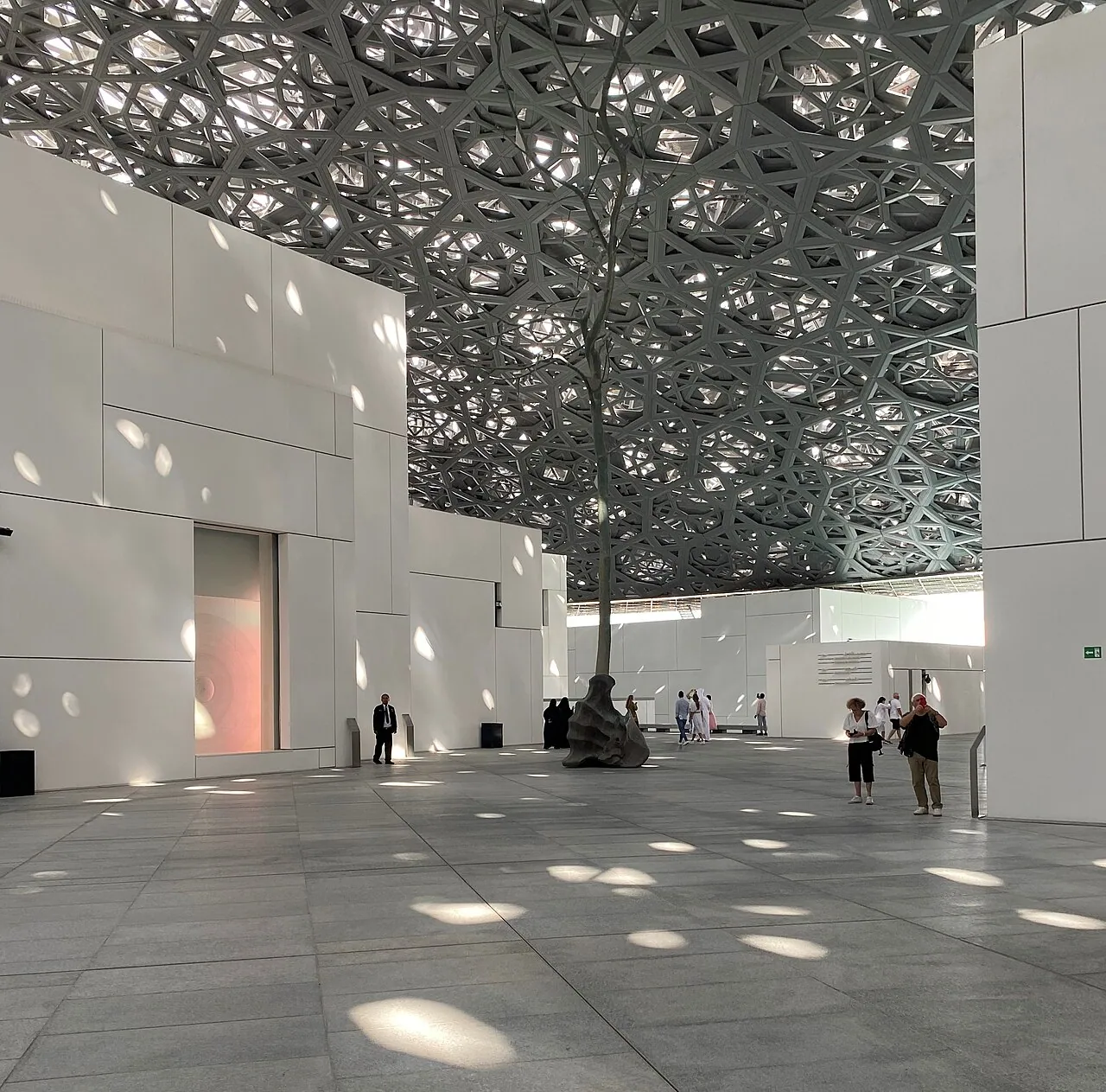 Louvre Abu Dhabi: Interior · Inside of Louvre Abu Dhabi, with art by Giuseppe Penone