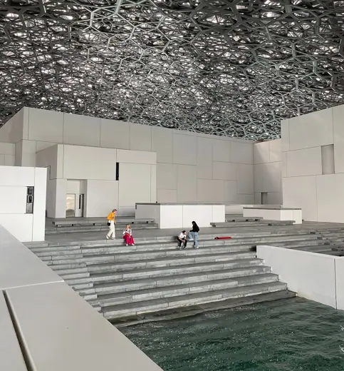 Photo 2: Exterior · View under dome of Louvre Abu Dhabi