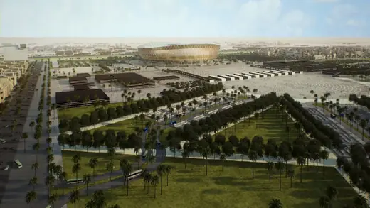 Photo 3: Exterior · Rendering of Lusail Stadium, a venue of the 2022 FIFA World Cup, upon completion