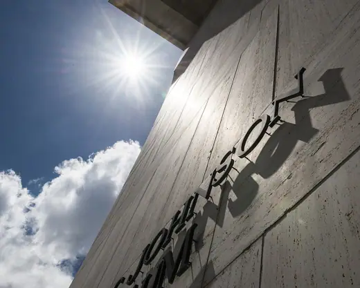 Photo 3: Exterior · Sun shining down [LBJ Library photo by Jay Godwin, DIG13777-005.]