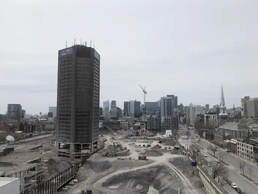 Photo 4: Exterior · The Maison de Radio-Canada in demolition, April 2026