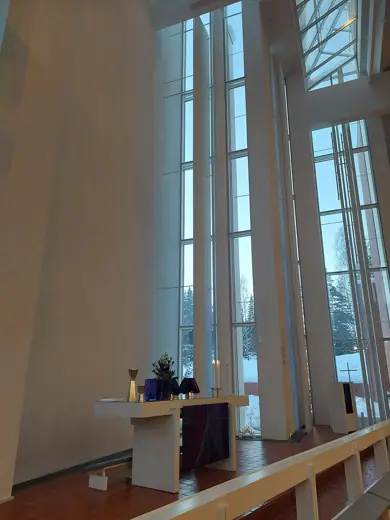 Photo 3: Interior · Interior of Männistö Church