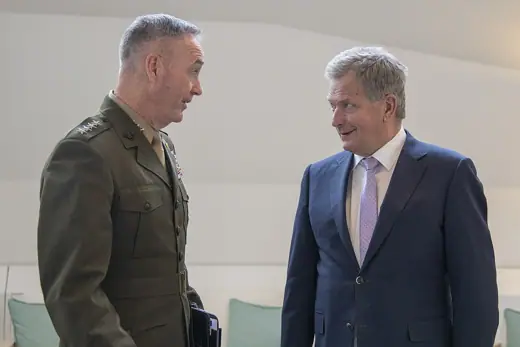 Photo 5: Interior · President of the Republic of Finland Sauli Niinistö hosts Marine Corps Gen