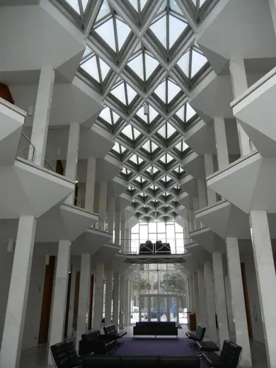 Photo 3: Interior · Lobby of the McGregor Conference Center, Wayne State University, Detroit, Michigan