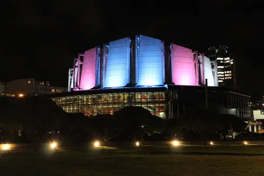 Photo 2: Exterior · The Michael Fowler Centre in Wellington, New Zealand