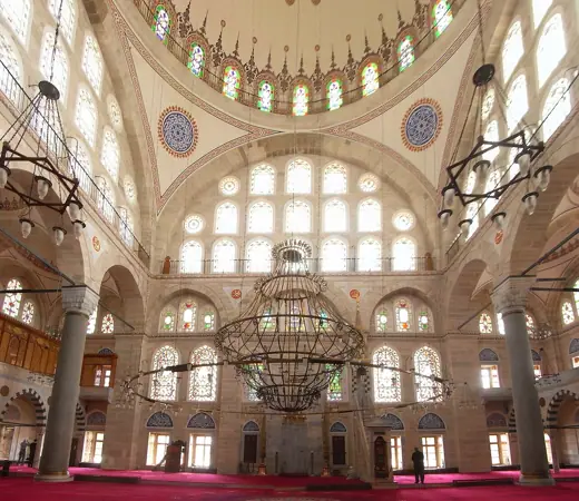 Photo 5: Interior · Interior of Mihrimah-Sultan-Mosque at Edirnekapı, Istanbul, Turkey