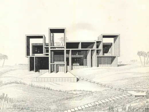 Photo 7: Drawing · Milam Residence Oceanside Facade drawing (1963)