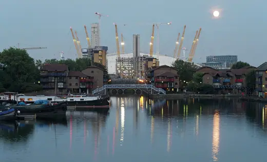 Photo 4: Exterior · Looking across Blackwall Basin towards the Millennium Dome
