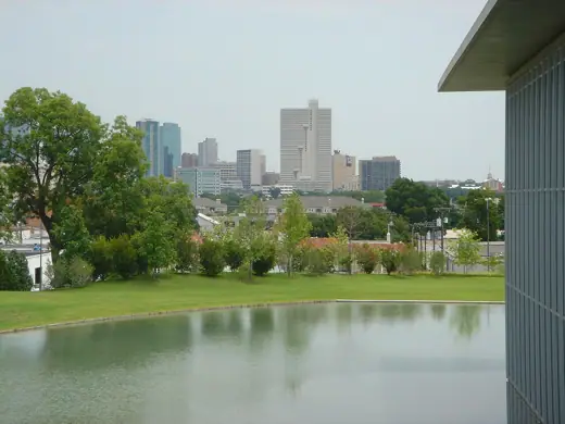 Photo 4: Exterior · View of downtown Fort Worth from the deck of The Modern