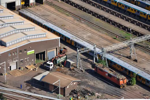 Photo 3: Exterior · South Africa , Durban railway station from the top of Moses Mabhida Stadion