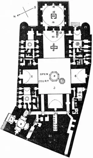 Photo 8: Plan · Floor plan of Mosque of Sultan Hasan, Cairo