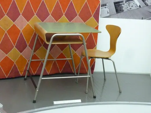Photo 2: Exterior · Arne Jacobsen's school dest from his Munkegaard School exhibited at Designmuseum Danmark