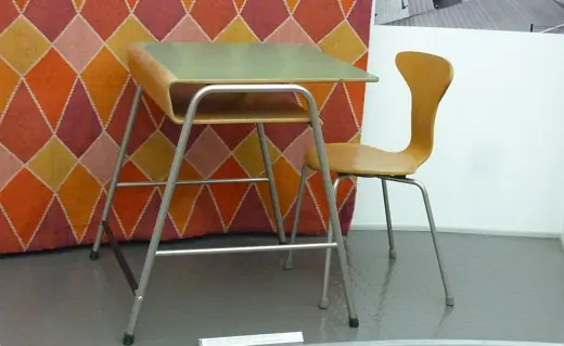 Photo 3: Exterior · Arne Jacobsen's school dest from his Munkegaard School exhibited at Designmuseum Danmark