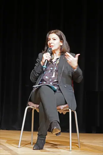 Photo 6: Interior · Mayor of Paris Anne Hidalgo during a debate organized at the Musée d'Orsay