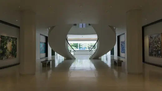 Photo 6: Interior · Interior of Museo de Arte de Ponce, behind the atrium stairs and looking out to the front door