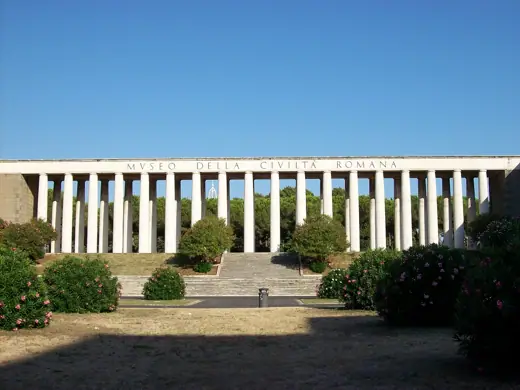 Photo 1: Detail · The background colonnade of the Museum of Roman Civilization in Rome EUR