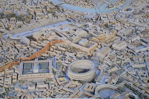 Photo 4: Model · Model of imperial Rome, Area of the Velian Hill and the Valley of the Colosseum in I