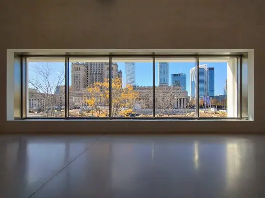 Photo 6: Interior · Warsaw , interior of the new Museum of Modern Art building in Warsaw , window in the hall, November 2024