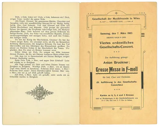 Photo 5: Interior · Programme for the world premiere of the Symphony No