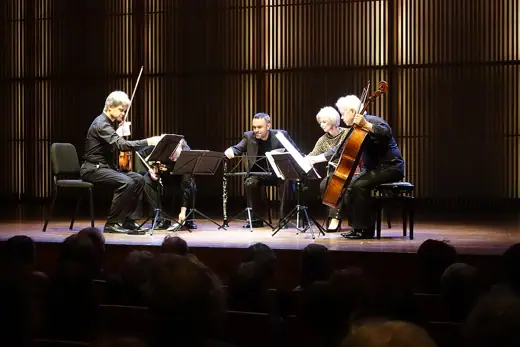 Photo 5: Interior · Hagen Quartett in Muziekgebouw aan het IJ met klarinettist Jorg Widmann