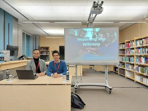 Photo 3: Exterior · Wikidata Workshop 2024_National Library of Latvia_ Alan and Camillo