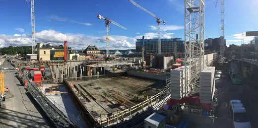 Photo 2: Exterior · Construction site, the National Museum of Art and Design, Oslo, August 2016