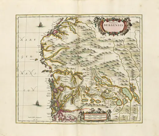 Photo 4: Exterior · Map of West Norway, in: The English Atlas - Volume I - Scandinavia and The North, published 1680