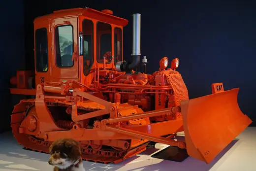 Photo 4: Exterior · A former Australian Antarctic Program Caterpillar D4 tractor on display at the National Museum of Australia