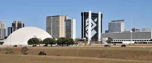 Photo 4: Exterior · Brasilia: National Museum Honestino Guimarães (left) and National Library (right)