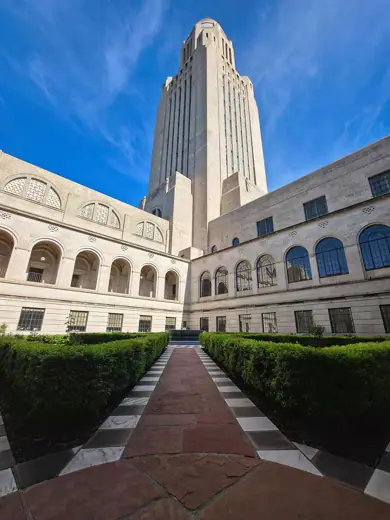 Photo 3: Exterior · 03 Nebraska State Capitol Courtyard